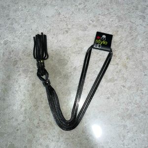 Macy’s style lab black statement necklace